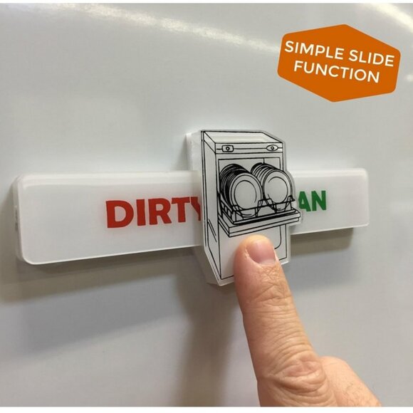 Clean Dirty Dishwasher Magnet Sign - Picture 3 of 6